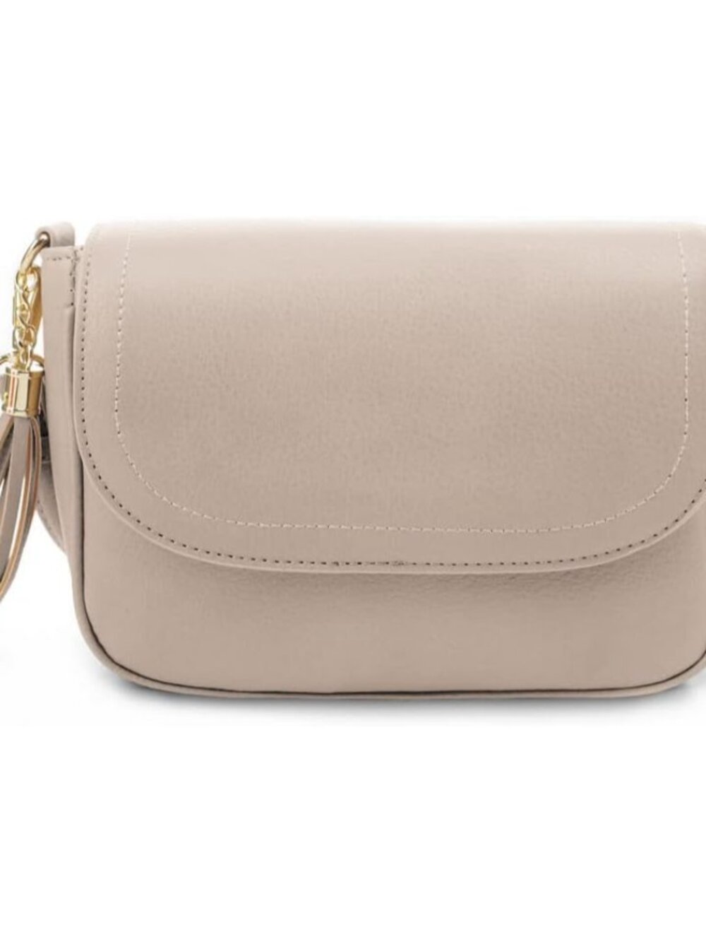 Small Crossbody Bags for Women Trendy Flap Saddle Purses with Tassel Vegan leath